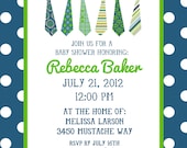 Little Man Baby Shower (or Birthday Party) Invite