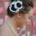 Black, White and Gold Hair Flower