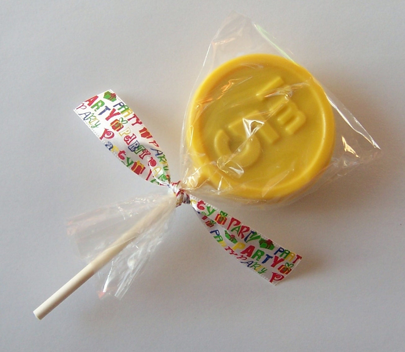 1 DOZEN Chocolate Lollipops  -- I'm 5  --  Childrens 5th Birthday Party favors