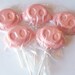 1 DOZEN Chocolate Lollipops  --  Pig  --  Rosalie, Babe, 3 little pigs, Farm Animal Party favors, Wedding Photo Booth Prop, Baby shower