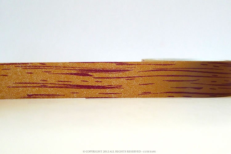 Woodgrain Washi Tape Wood Grain Tape Dark Brown  (chugoku)