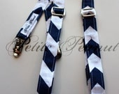 Little Guy Adjustable Suspenders  - CHEVRON Collection - (All Sizes) - Baby Boy Toddler - Custom Order - Wedding - Photo Prop