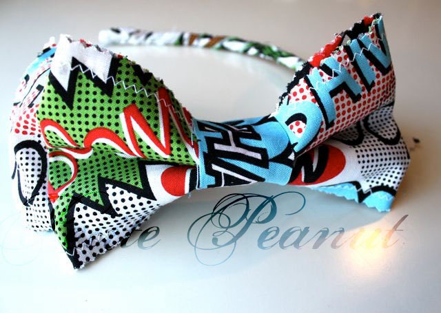 Special Edition- PREPPY Bow Statement headband  - SUPERHERO Collection - (Custom Order) - Photo Prop