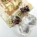 Chain Pull Pair for Ceiling Fan or Lamp with German Crystal Teardrop and Wine and Green Colored Drops