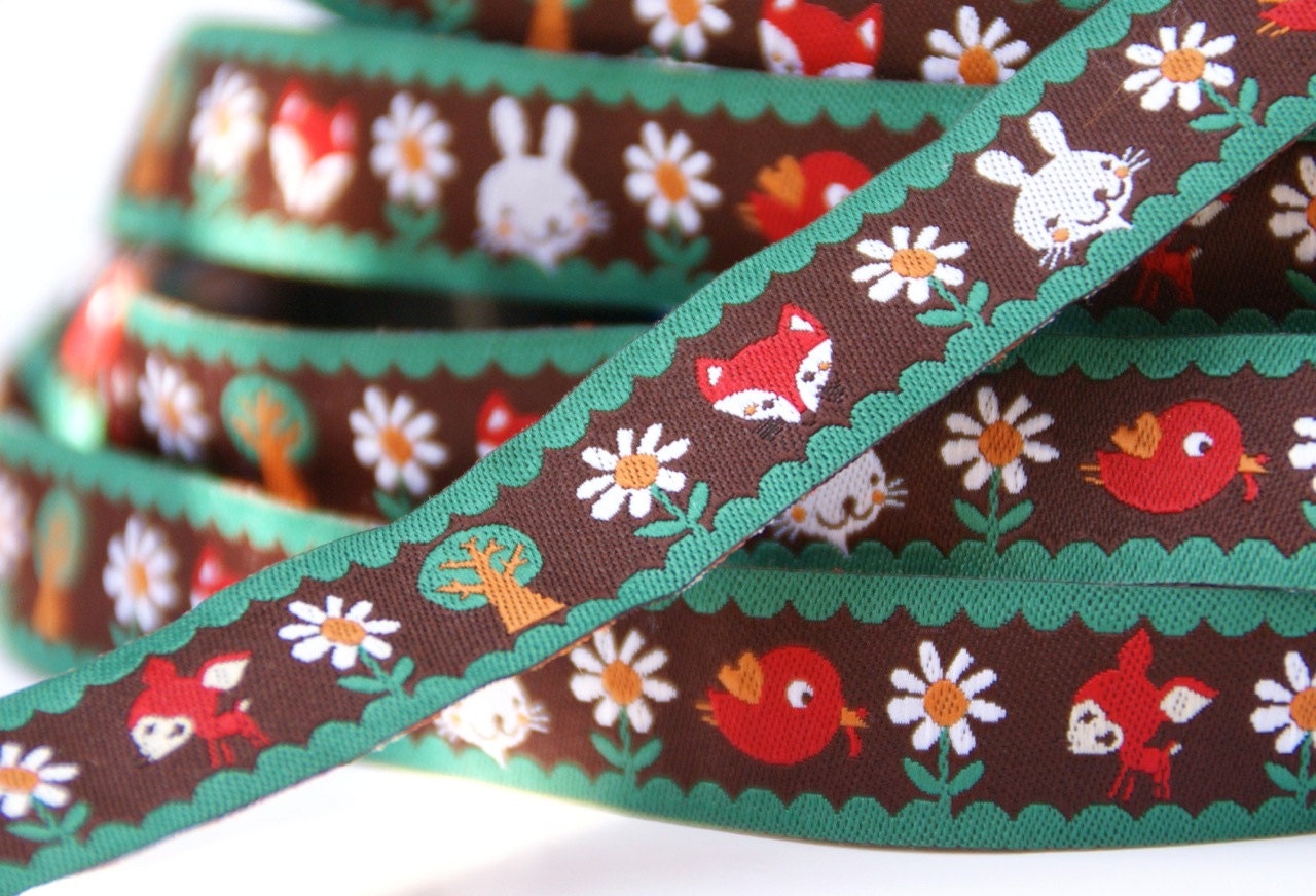 woven ribbon 'Summerforest' brown