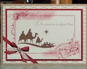 Set of 4 Handmade Christmas Cards - Stampin Up Come to Bethlehem