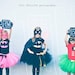 Robin Super Hero Tutu Costume inspired by Batman include tutu and shirt