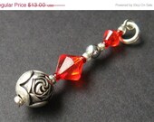 SUMMER SALE - Handmade Keychain - Roses are Red. Handmade.