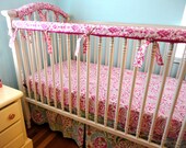 Crib or Toddler Kumari Garden Bedding Set- Pleated Skirt and Sheet