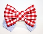 Shirt and bow tie dog collar- presidential theme- star print bow tie- red white and blue bow tie- dog bow tie-