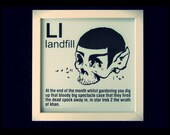 alphabet box frame L is for LANDFILL