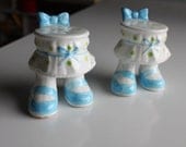 Enesco Salt and Pepper Shakers - Mary Janes Half Bodies - Not as Scary As They Sound