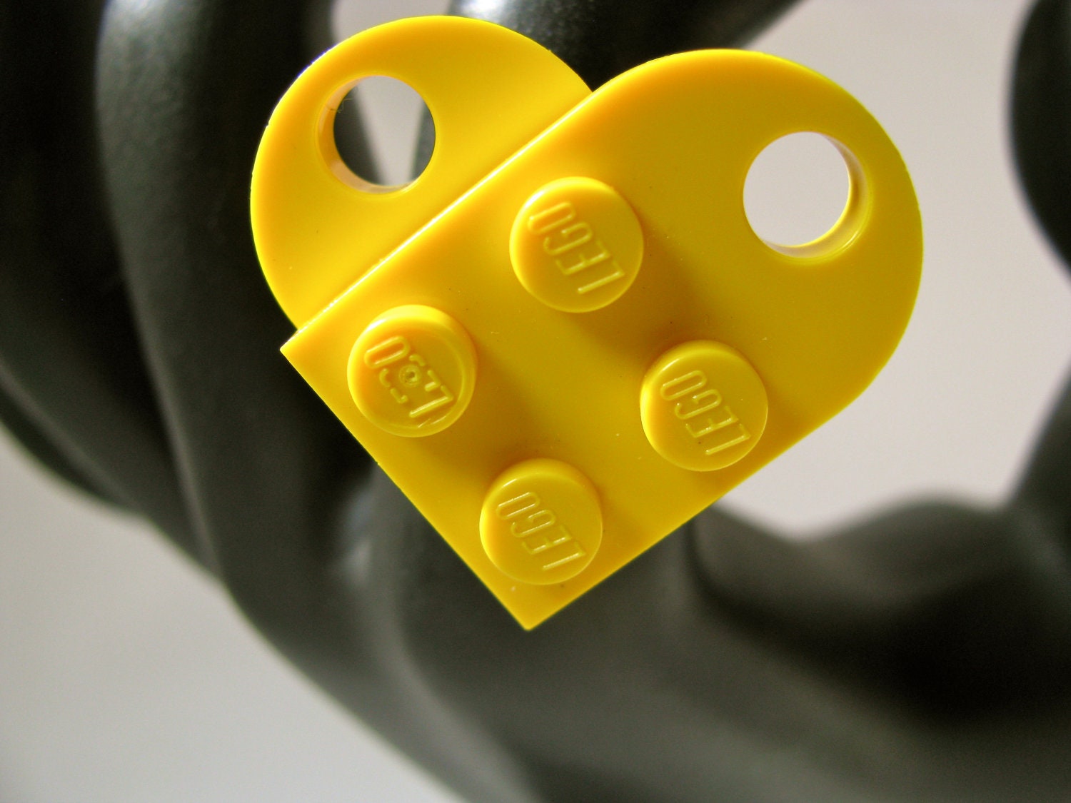 Yellow Heart Brick Adjustable Ring