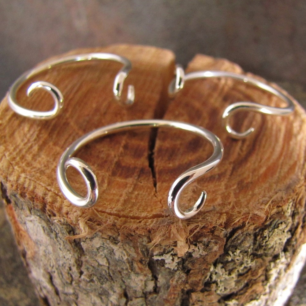 Curvy Silver Stacking Rings Set