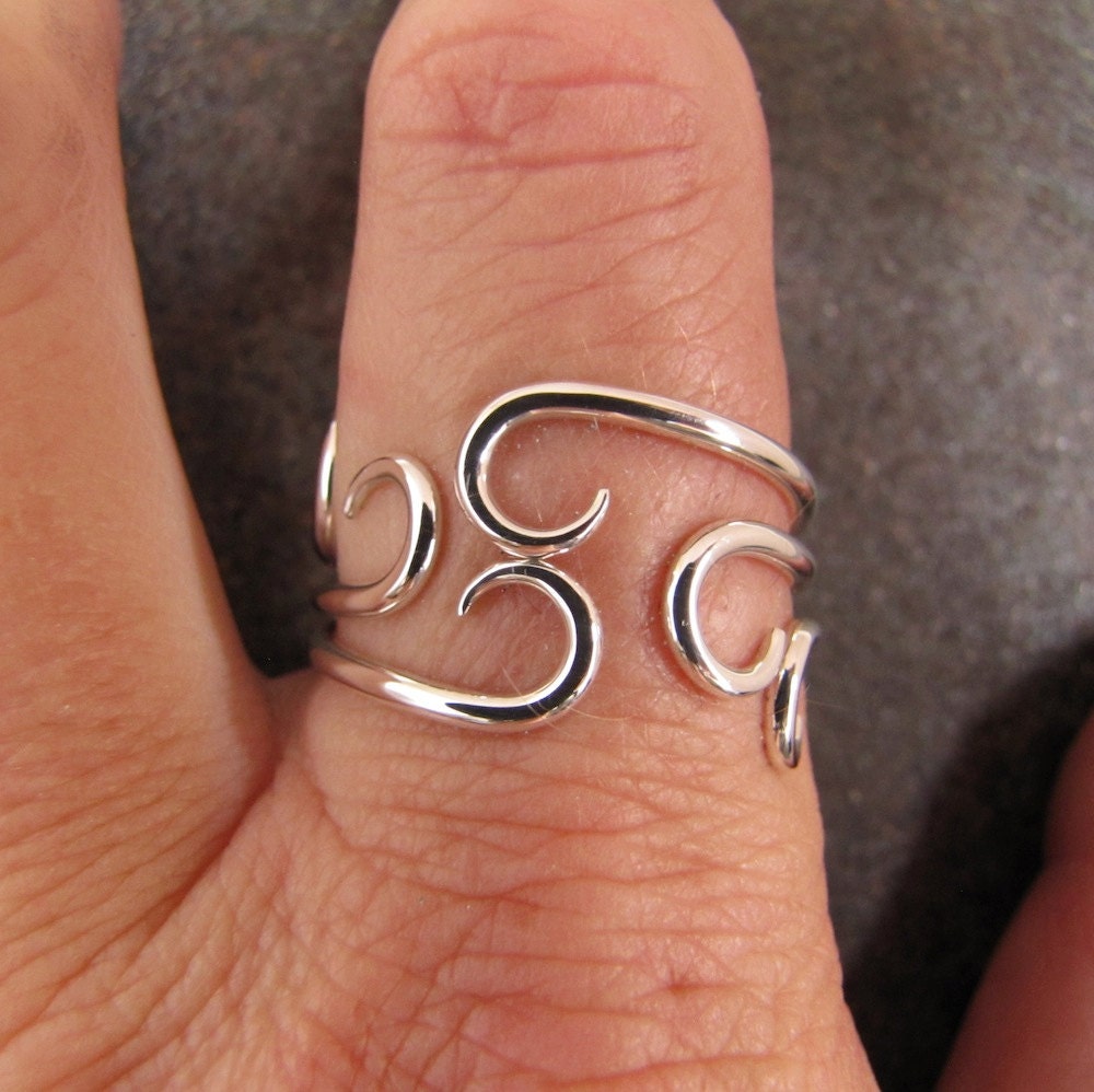 Curvy Silver Stacking Rings Set