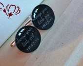 always your little girl wedding day date father of bride cufflinks with gift box