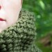 Chunky Woodland Green Autumn Hand Knit Cowl - Fern