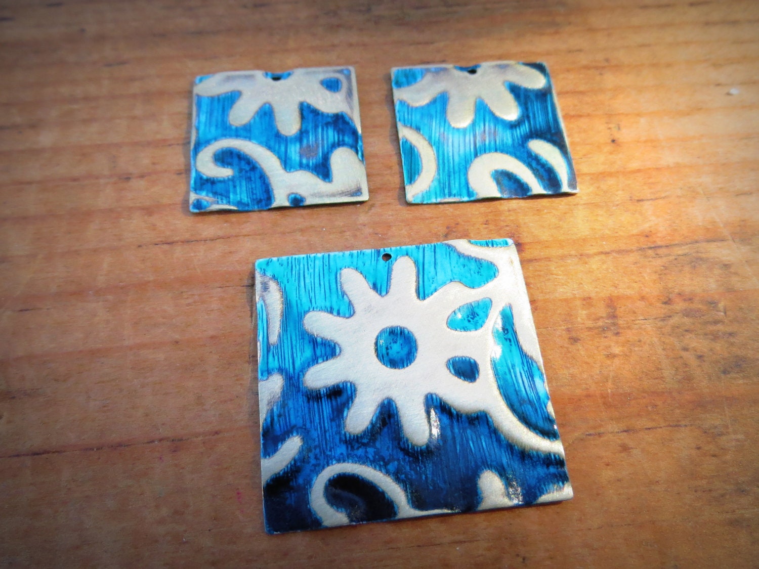 Vintaj Natural Brass altered pendants and charms