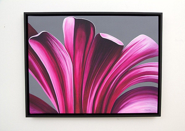 Limited Edition Giclee Canvas Print - Pink and Gray