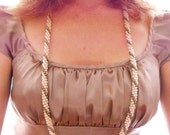 Vintage Golden Twisted Faux Pearl Necklace