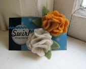 Felt Flower Hair Clips - Girl Hair Accessory - Baby Hair Bows - Baby Shower Gift