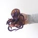 Felt squid brooch -  Purple Violet Octopus