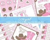DIY Party Decorations Pink Paisley Cowgirl Birthday PACKAGE - printable favor tags, banner and more - DoodleLulu by 2 june bugs Il_170x135
