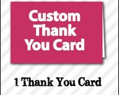 Custom or Invite-Matching Thank You Card