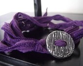 Yoga Wrap Bracelet - Adjustable Bracelet - Sport Bracelet - Purple Current