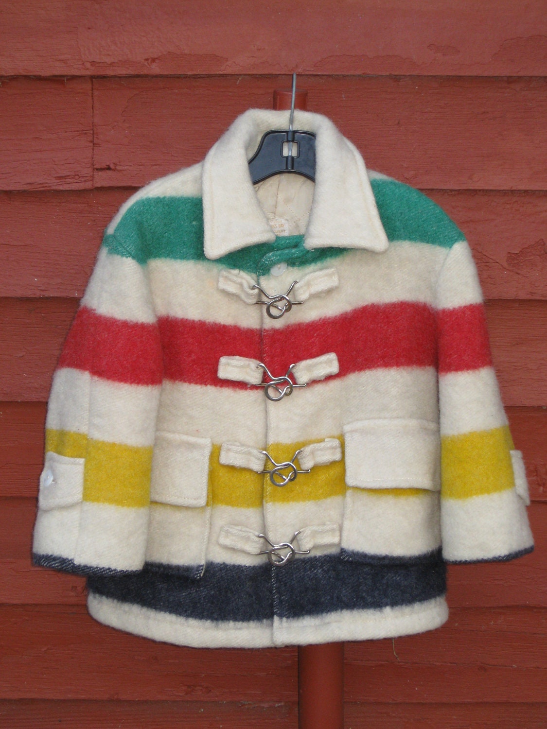 Hudson Bay Coat Childs Original Wool Trade Blanket 4 5 6 Canada Made Genuine Label Gift