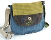Recycled Felt Bag - Autumn Leaves