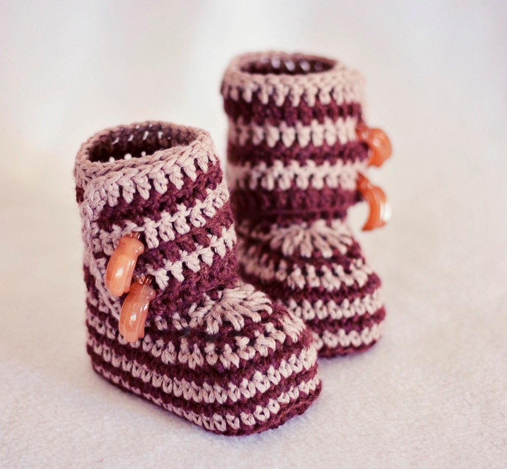 Crochet Baby Booties - Baby Ankle Boots ready to wear (0-3 months)