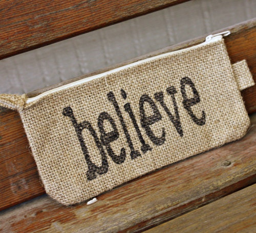 Zippered Pouch - Believe