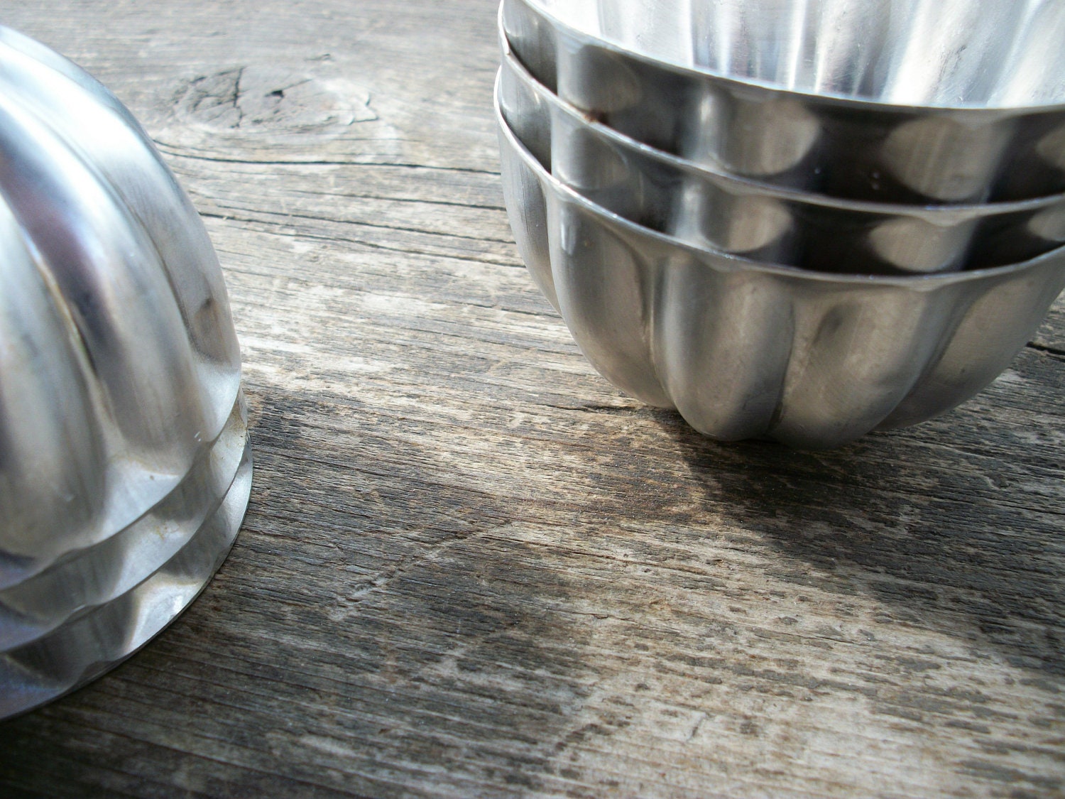 Six Aluminum Jello Molds