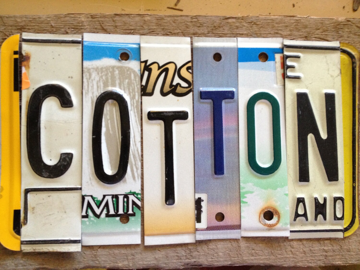 Cotton License Plate
