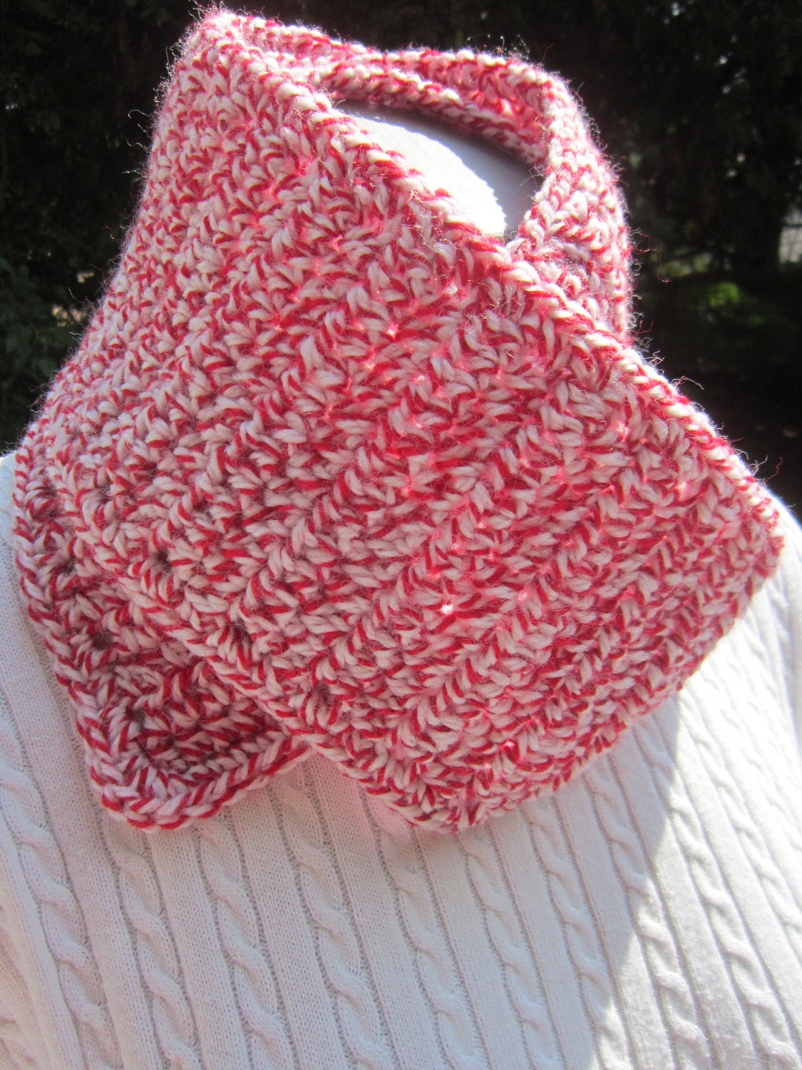 Peppermint Headwarmer and Scarf Set - Red and White Candy Cane