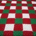 Crocheted Christmas Baby Granny Square Afghan