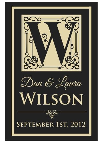 Custom Family Name Established, 12x18 Personalized Wood Sign, Hand Painted ,Vinyl Lettering, Wall Sticker Decal