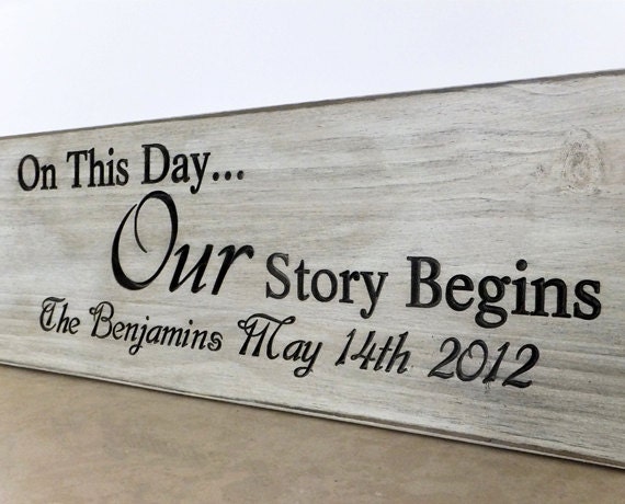 Our Story Wedding Sign