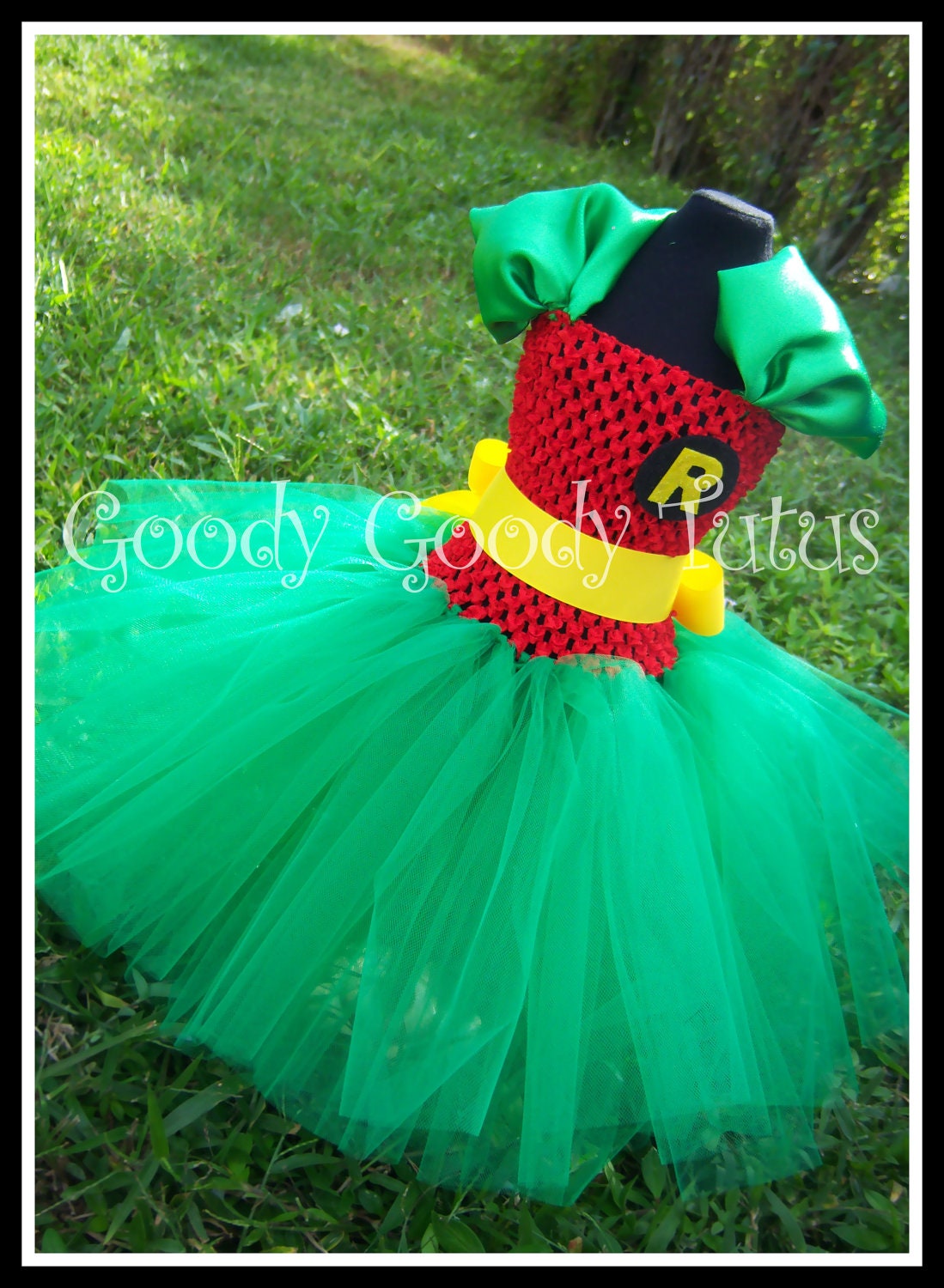 ROCKIN ROBIN Batman and Robin Inspired Tutu Dress - Small - Up to 12/18mos