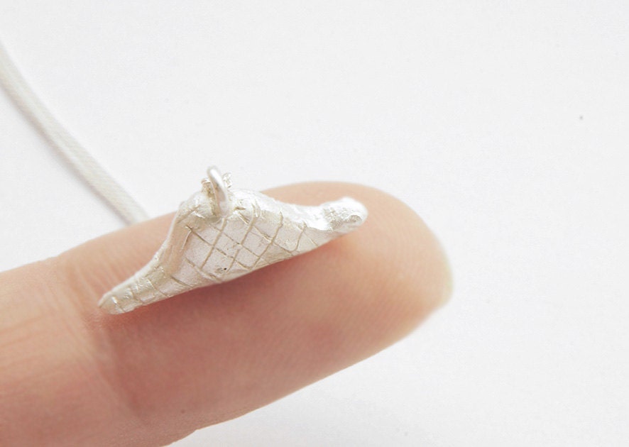 BOA pendant - Infancia Series - Le Petit Prince inspired, silver, organic, miniature, tale, snake, elephant, little prince, boa constrictor