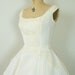 Vintage 1950s Wedding Dress -- Ivory Taffeta and Lace Tea Length  Wedding Gown -- Forever After