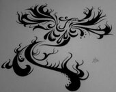 Custom Ink Drawing Black & White Commissioned Artwork GREAT TATTOO Designs
