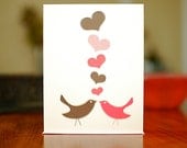 Love Tweet Love - Birds & Hearts I Love You Card on 100% Recycled Paper