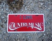 I Love Country Music License plate