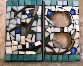 Mosaic Switchplate Covers Olive Branch - for Apartment Dwellers & Dorms