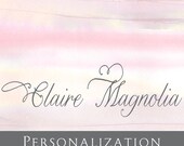 Personalization for ClaireMagnolia's Custom Books