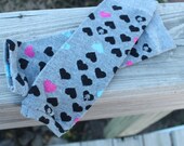 Grey With Hearts Baby Leg & Arm Warmers