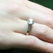 Vintage diamond engagement ring platinum wedding jewelry