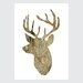 Reindeer Spirit Print 8x10 inches, Wall art, Spring,Earth Day, Brown,